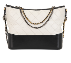 Medium Gabrielle, Calfskin, White/Black, 26492132, AC, 3*